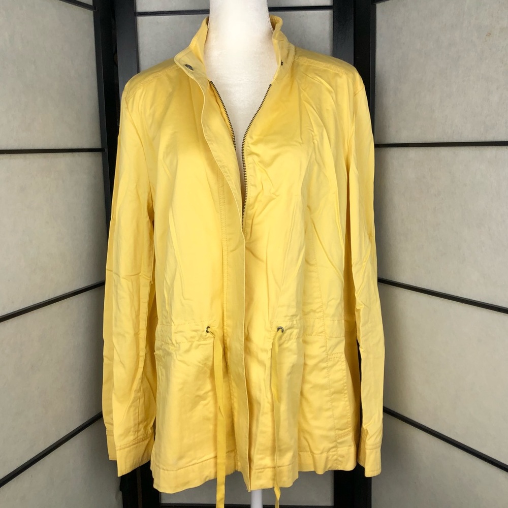 J Jill Pale Yellow Utility Jacket Size XL